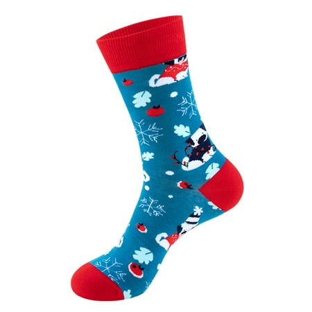

Qxutpo Womens Socks Fall Winter Christmas Printed Christmas Gifts Fashion Thickened Warm Stockings Socks