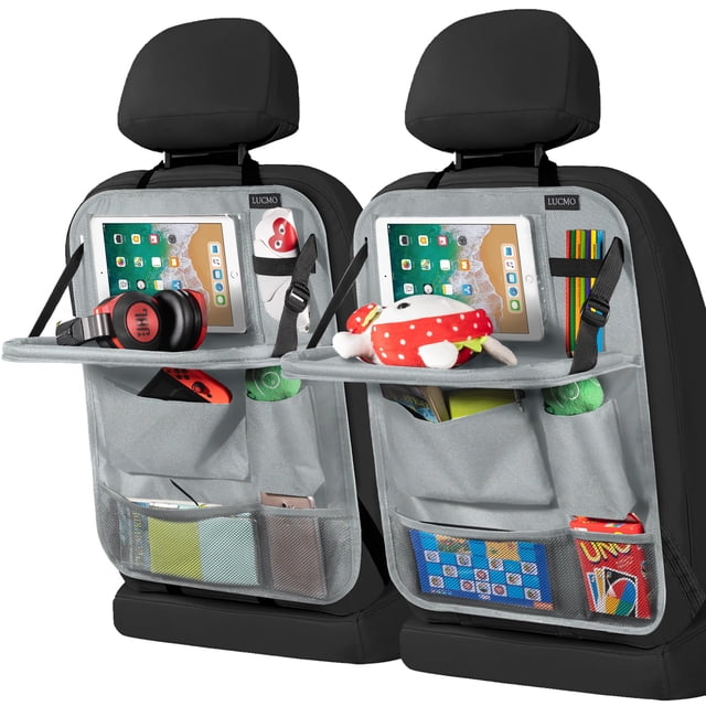 Organizador Trasero para Auto LUCMO con Soporte para Tablet Gris 2 Piezas