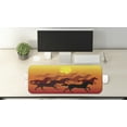thumbnail image 2 of Animal Computer Mouse Pad, Dramatic View of Many Horse Running and Sunset Tangerine Colors Graphic, Rectangle Non-Slip Rubber Mousepad Large, 31" x 12" Gaming Size, Marigold and Maroon, by Ambesonne, 2 of 2