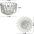 thumbnail image 5 of Stainless Steel Multipurpose Folding Fruit and Vegetable Basket for Kitchen, Dining or Center Table - Flexible Basket also used for office purpose serving and in party(8 Shapes) (Silver), 5 of 9