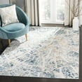 thumbnail image 2 of SAFAVIEH Vogue Zowie Abstract Area Rug, Ivory/Teal, 6'7" x 6'7" Square, 2 of 10