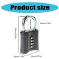 thumbnail image 7 of Heavy Duty Combination Padlock Waterproof 4 Digit Padlocks Outdoor Safely Code Lock Weatherproof Gym Locker Lock, 7 of 7