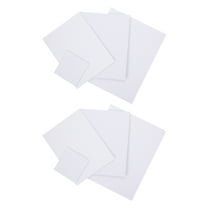 Soimiss 8Pcs Smooth Edge White Cotton Painting Canvas Panels for Artists