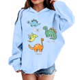 thumbnail image 2 of Girls Cartoon Print Hoodie Long Sleeve Casual Pullover Top For Toddler Kids, 2 of 4