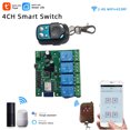 thumbnail image 3 of crativent eweLink Smart WiFi Switch Module Receiver 4CH 5V 7V -32V 85V 220V 250V Home Automation WiFi 10A Timer Relay For Switch+remote control, 3 of 6