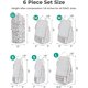 thumbnail image 4 of Juego de 6 cubos de compresión para viajes, bolsas ligeras organizadoras de equipaje, bolsas duraderas para ahorrar espacio, artículos esenciales de viaje, 4 of 7