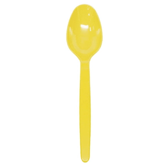 Karat PS Plastic Heavy Weight Tea Spoons - Yellow - 1,000 ct