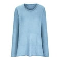 thumbnail image 5 of AOOCHASLIY Clearance Sweaters Women's Round Neck Recreational Pullover Knitting Sweater Long Sleeve Tops, 5 of 5