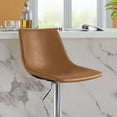 thumbnail image 4 of Boom PU Faux Leather Adjustable Stool in Tan with Shiny Metal Base for Kitchen, Island Stool Set 2, 4 of 5