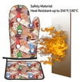 thumbnail image 5 of KLL Gnomes Books Tea Cups Pattern Oven Mitts and Pot Holders 2pcs Sets for Kitchen, Oven Mitt Heat Resistant 536°F, Oven Gloves for Kitchen,Cooking and Baking, 5 of 7