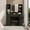 Black, variant on The white vanity with LED mirror is equipped with a hair dryer rack, and the vanity in the bedroom and dressing room is equipped with a dressing pad