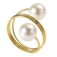 thumbnail image 3 of Mdesiwst Smooth Surface Napkin Rings 12/20pcs Elegant Metal Napkin Rings Smooth Surface Foldable Scratch-free Faux Pearl Napkin Ring Set for Theme Events, 3 of 7