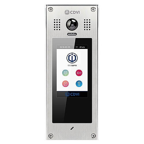 CDVI IP-MDS Multi-Door Touch Screen Outdoor IP Station, Flush Mount