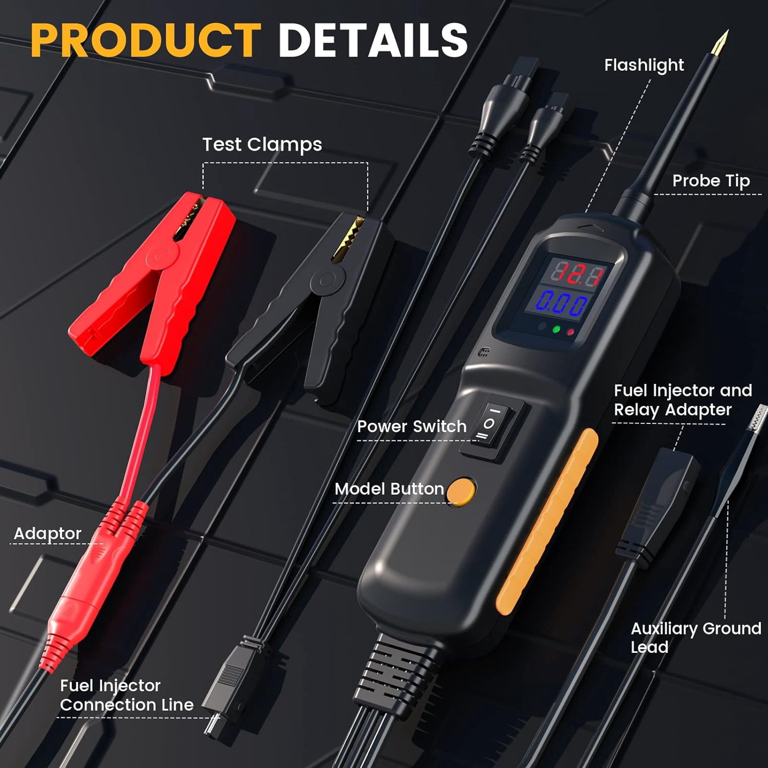 GODIAG GT101 Power Circuit Probe Tester, Auto Short Circuit, Relay Fuse / Voltage Tester, 6V 40V DC Auto Electrical System Test Tool Kit