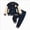 B196--Dark Blue, variant on Boys Long Sleeved Baseball Jacket SuitCasual Color Matching Jacket Suit Long Sleeved Pullover Shirt + Pants 9-12 Months Boy Girl Dark Blue Fall Winter Pajamas & Dailywear Set