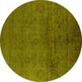thumbnail image 1 of Ahgly Company Indoor Round Oriental Yellow Industrial Area Rugs, 6' Round, 1 of 4