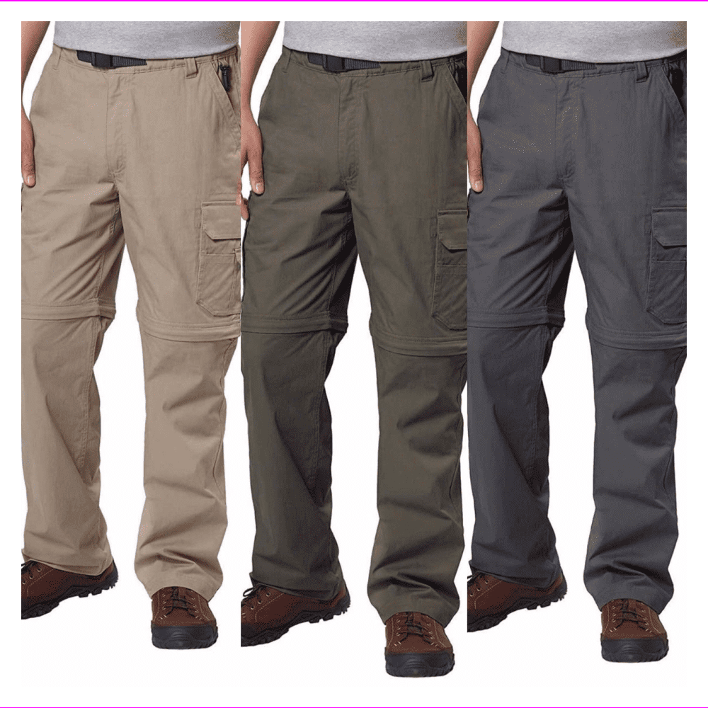BC Clothing Men's Convertible Hiking Zippered Pockets Pants/Shorts MX30 ...
