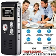 Lecture Digital Voice Recorder Dictaphone Audio MP3 Sound Mini Spy Recorder Mic, Capacity 32GB