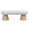 thumbnail image 5 of Christopher Knight Home Scandinavian 49" Entryway Bench, Boucle Upholstered Ottoman, Beige, 5 of 7