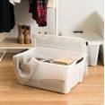 thumbnail image 5 of IRIS 45 Qt. Plastic Storage Bins with Lids, Stackable Storage Containers, Totes, 4 Pack, 5 of 9