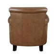thumbnail image 4 of Tria 35 Inch Accent Chair- Brown Top Grain and Split Leather- Solid Wood, 4 of 6