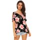thumbnail image 1 of Camisa de mujer, camisa superior con diseño de dobladillo ancho y hombros descubiertos de Vogue Mixfeer Negro XXL, 1 of 7