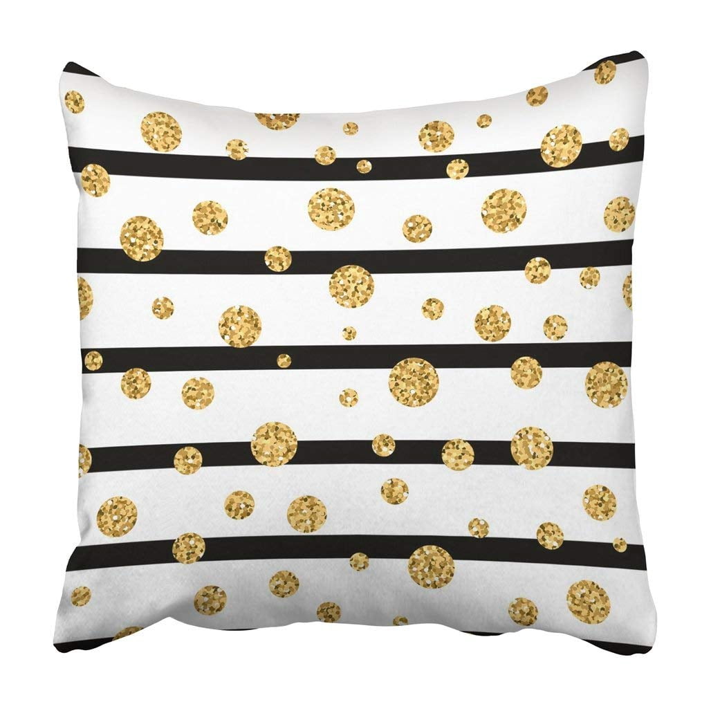 gold polka dot pillowcase