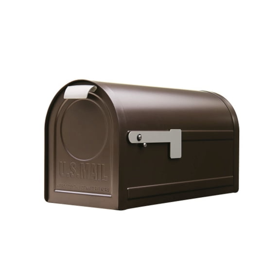 Architectural Mailboxes Northpointe Galvanized Steel, Large, Post-Mount Mailbox in Venetian Bronze