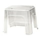 thumbnail image 4 of Taburete de baño transparente con escalón y almacenamiento para el hogar, la sala de estar y la cocina. Claro, 4 of 9