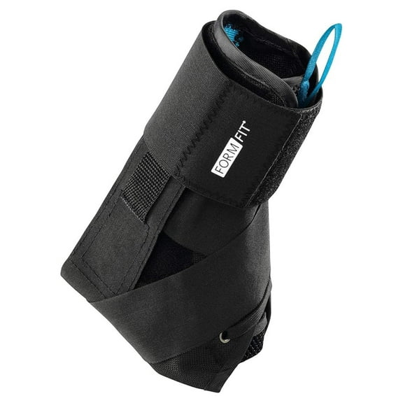 FormFit Ankle Brace with Speedlace & Figure 8 Straps | Single Pull Closure & Removable Semi-Rigid Stays | Ankle Immobilization Post Injury or Prophylactic Use | Durable Material | (Small)