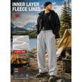 thumbnail image 4 of TELALEO Men's Heavyweight Fleece Open Bottom Sweatpants with Pockets, Elastic Waist, Gym & Casual Wear, L, 4 of 7
