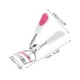 thumbnail image 2 of Unique Bargains 1 Pcs Women Convenient Eyelash Curler for Business Travel Carbon Steel PS White  Rose Red, 2 of 4