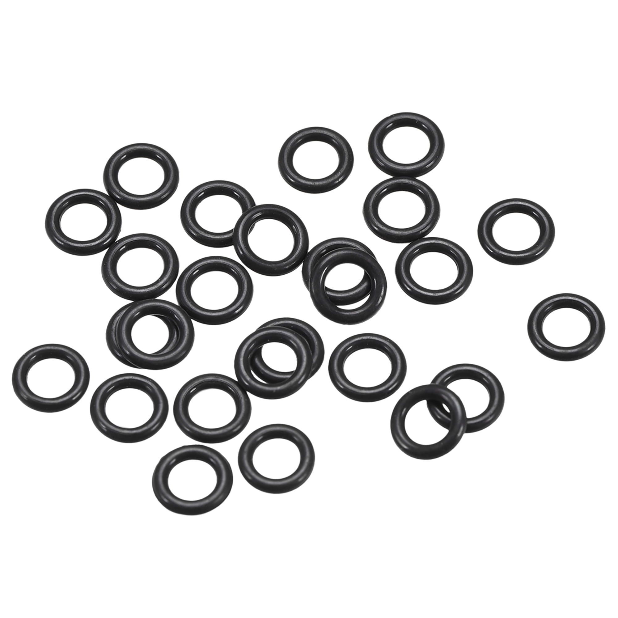 15mm OD uxcell Fluorine Rubber O Rings Seal Gasket Black 25Pcs 3.5mm Width 8mm Inner Diameter