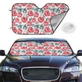 thumbnail image 3 of Lsque Rose Flowers Car Windshield Sun Shade | Accordion Folding Style Auto Shade for Car Truck SUV Van | Blocks UV Rays Sun Visor Protector | Medium, 3 of 7