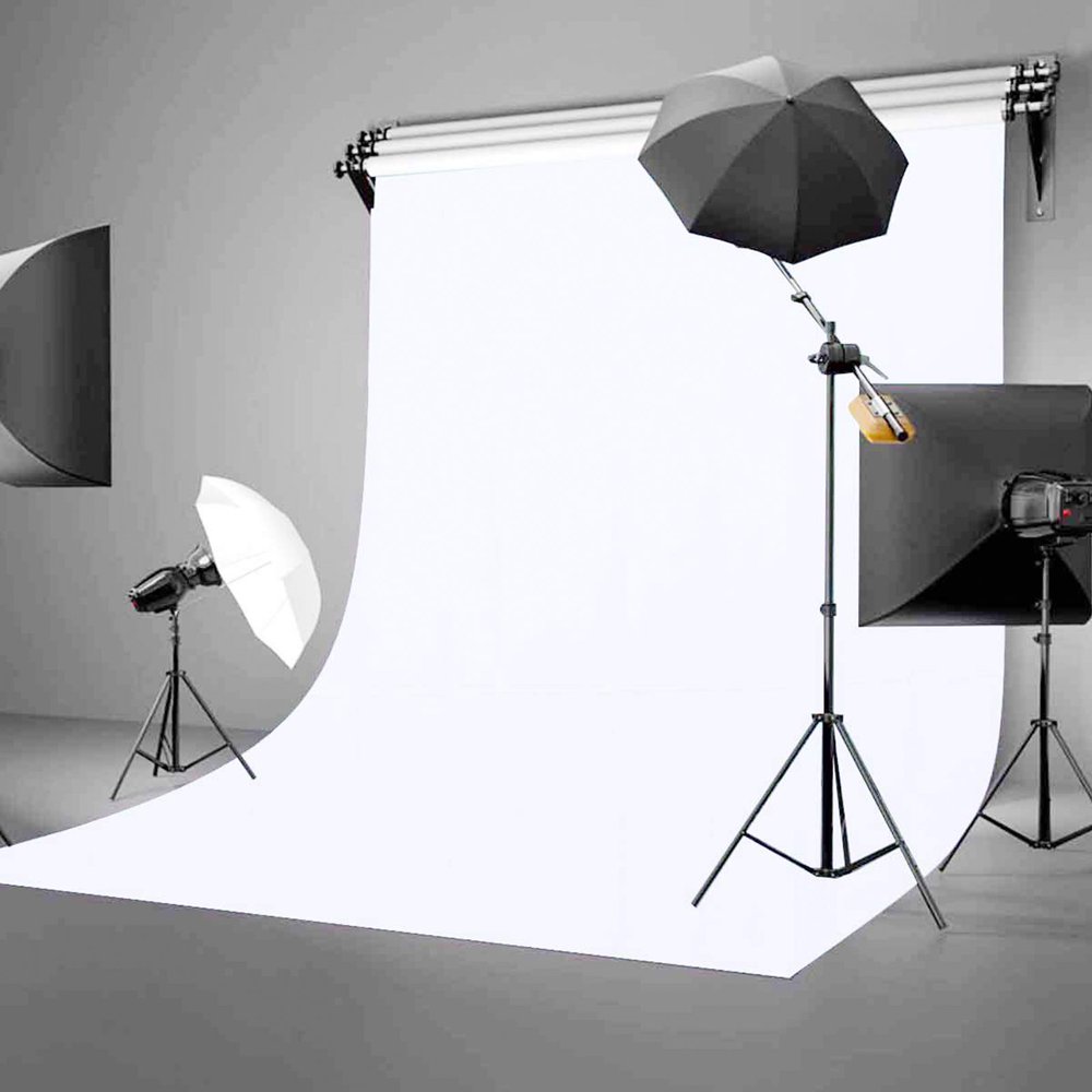 5x7ft Backdrop White Screen Key Soft Pure White Studio Background ID
