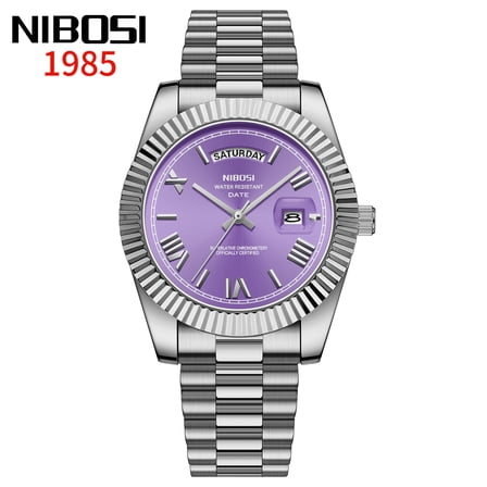 Fashion Trend Men's Watch - Solid Stainless Steel Band, Colorful Dial, Quartz Wristwatch