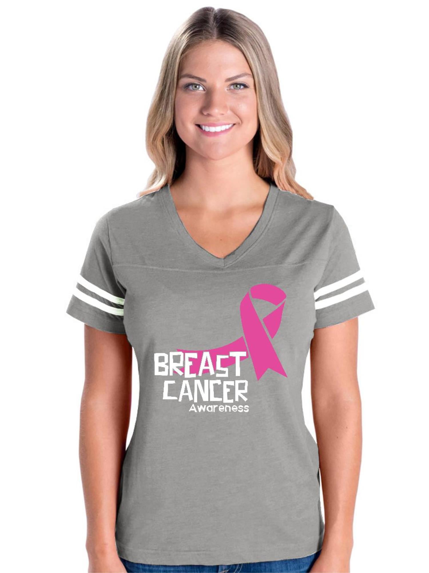 Normal is Boring - Womens Breast Cancer Awareness Football V-Neck T ...