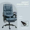 thumbnail image 3 of Vinsetto High Back Vibration Massage Office Chair with 6 Points, Height Adjustable Reclining Office Chair with Retractable Footrest and Remote, Blue, 3 of 9