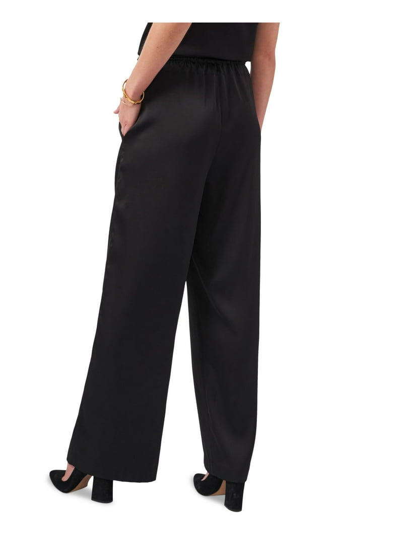 Vince Camuto Women's High Waist Black Polyester Pants with