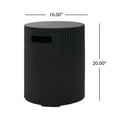 thumbnail image 3 of Christopher Knight Home Outdoor Round Propane Tank Cover, Lightweight Concrete Side Table, Matte Black, 3 of 8