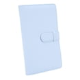 thumbnail image 1 of Álbum de fotos de 3 pulgadas y 108 bolsillos, miniálbum de fotos de cuero sintético para entradas de cine, tarjetas de presentación, color azul hortensia, 1 of 12
