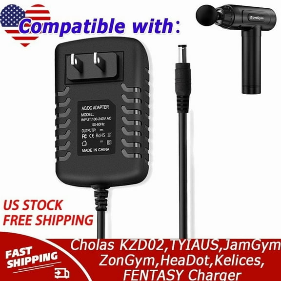 12.6V Gun Charger Compatible with Cholas KZD02,TYIAUS,JamGym,ZonGym,HeaDot,Kelices,FENTASY
