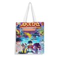 thumbnail image 1 of Akedo Ultimate Bolso de tela con estampado de lienzo para mujer, bolsa de compras reutilizable y estética, con cremallera interior, regalo para mujer,40*45cm., 1 of 6