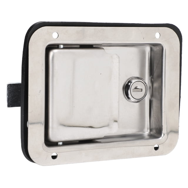 Bloqueo de Paleta de Montaje Con Descarga, Espejo de Protección Segura A Prueba de Polvo Pulido 304 Caja de Herramientas de Acero Cerrado de Paleta 140 x 108 mm Con 2