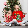 thumbnail image 2 of Ugly Christmas Sweater, Knit Sweater Women Men Funny Christmas Tops, Holiday Pullover Sweater with Long Sleeves, 2 of 7