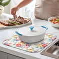 thumbnail image 2 of Pioneer Flower Floral Print Pattern Dish Drying Mat for Kitchen 1 Pack, Ultra Absorbent Microfiber Dishes Drainer Mats,16"x18", 2 of 6