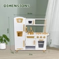 thumbnail image 5 of WoodenEdu Kids Kitchen Playset,Pretend Wooden Play Kitchen Toy with Realistic Sounds for Ages 3-8 Girls Boys, 5 of 6