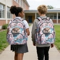 thumbnail image 2 of Yspwyqan Kids Backpack Set for Middle School, Otter Cherry Blossom Backpack Set for Kids Girls, 600D Lightweight Large Capacity Laptop Bags for Elementary, 2 of 7
