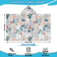 thumbnail image 2 of Pioneer Flower Floral Print Pattern Hooded Bath Towel，60"x35" for Ages 3 To 12 Kids, Quick Dry Lightweight Soft Microfiber Hood Beach Towel Cover Up for Kids, 2 of 7