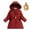 RD2, variant on Girl's Padded Down Jacket, Long Plus Thickening Winter Coat, Hooded Windproof Parka, Teen Kids Outerwear